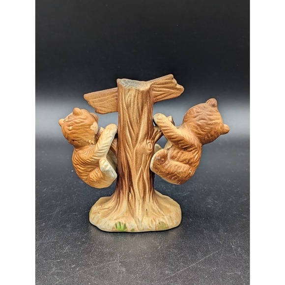 Vintage Niagara Falls Bears Salt & Pepper Shakers Set W/Stand 3 Pc Granny Core - Picture 3 of 16